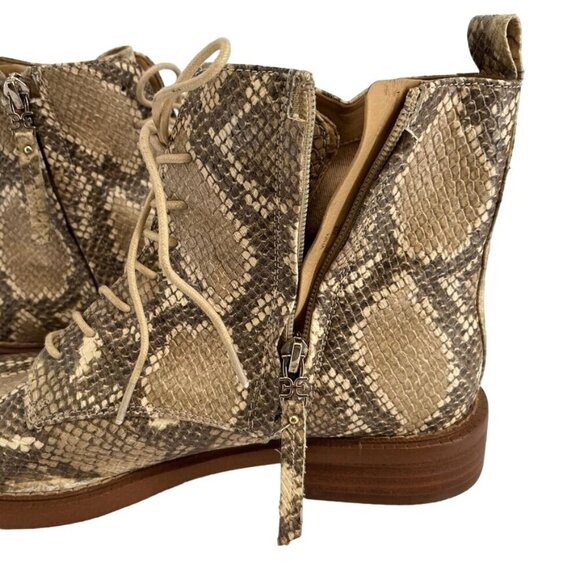 Sam Edelman Nina Snake Print Combat Boots Size 8 Bootie Ankle Zip Close - Picture 7 of 14